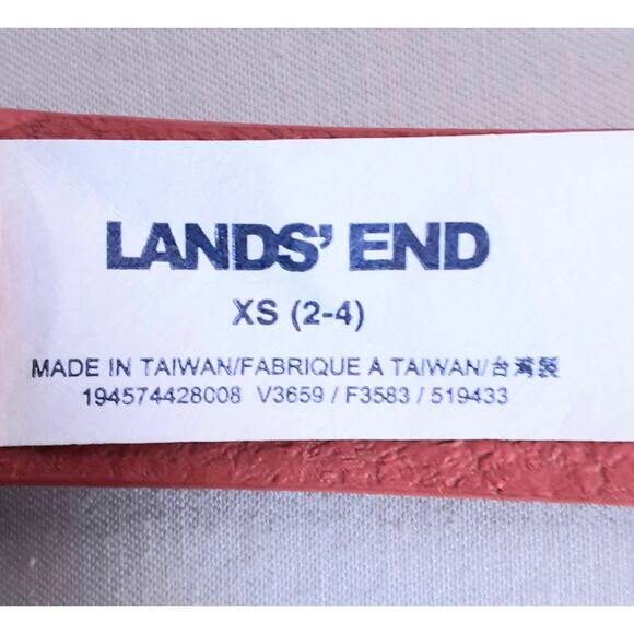 Lands End Womens Leather Belt XSmall Coral Colored Reptile Print - Picture 9 of 13